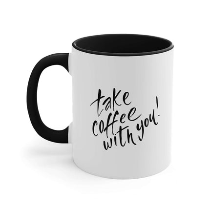 Sophisticated Two-Tone 11oz Custom Accent Coffee Mug for Elegant Mornings - Très Elite