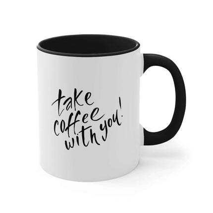 Sophisticated Two-Tone 11oz Custom Accent Coffee Mug for Elegant Mornings - Très Elite
