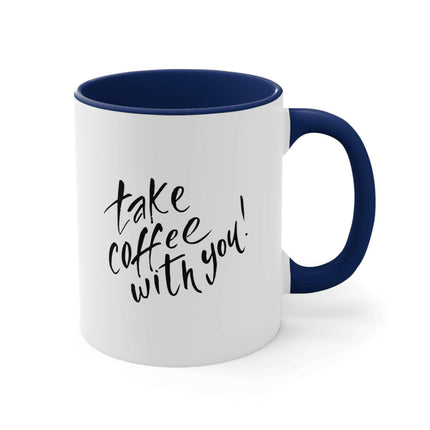 Sophisticated Two-Tone 11oz Custom Accent Coffee Mug for Elegant Mornings - Très Elite