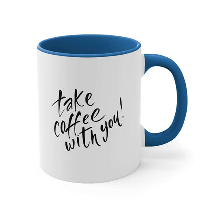 Sophisticated Two-Tone 11oz Custom Accent Coffee Mug for Elegant Mornings - Très Elite