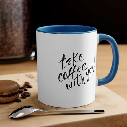 Sophisticated Two-Tone 11oz Custom Accent Coffee Mug for Elegant Mornings - Très Elite