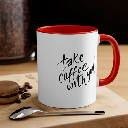 Sophisticated Two-Tone 11oz Custom Accent Coffee Mug for Elegant Mornings - Très Elite