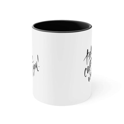 Sophisticated Two-Tone 11oz Custom Accent Coffee Mug for Elegant Mornings - Très Elite