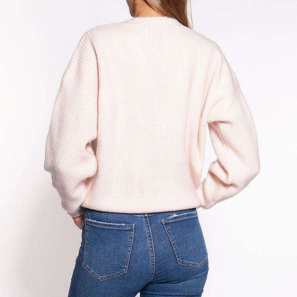 Sophisticated Unbuttoned Cardigan with Pointed Neckline - Très Elite