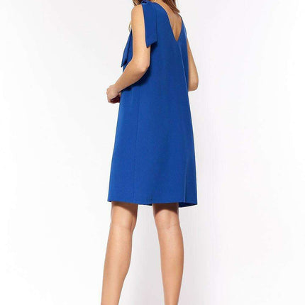 Sophisticated V Neck Cocktail Dress With Adjustable Sash - Très Elite