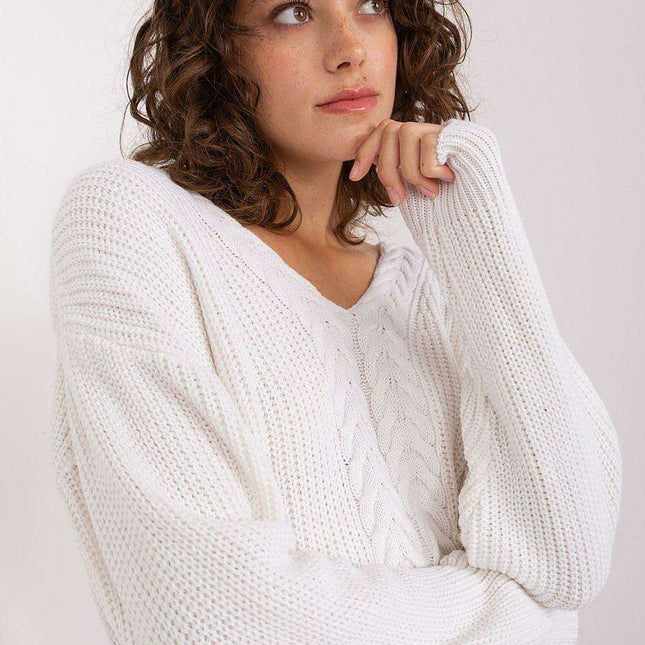 Sophisticated V-Neck Knit Pullover