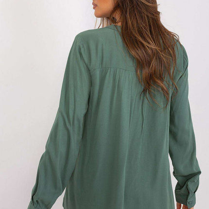 Sophisticated V-Neck Lightweight Viscose Blouse - Très Elite