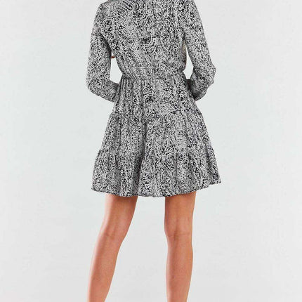 Sophisticated V-Neck Long Sleeve A470 Mini Dress - Très Elite