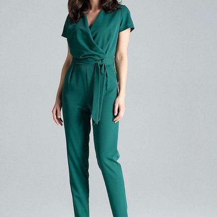 Sophisticated Waist-Tie Jumpsuit for Effortless Style - Très Elite