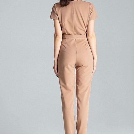 Sophisticated Waist-Tie Jumpsuit for Effortless Style - Très Elite