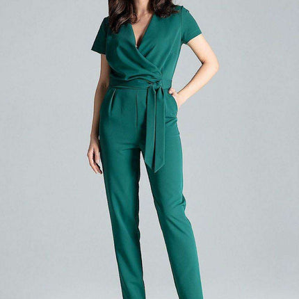 Sophisticated Waist-Tie Jumpsuit for Effortless Style - Très Elite