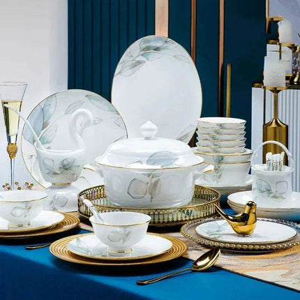 Sophisticated White Ceramic Dining Essentials Set - Très Elite