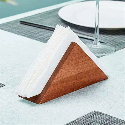 Sophisticated Wooden Tissue Holder Ensemble: Upgrade Your Dining Atmosphere..