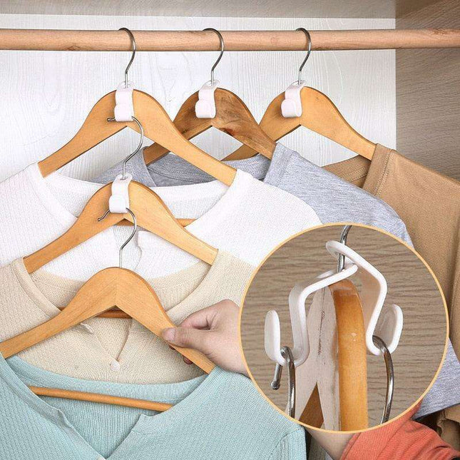 Space-Efficient Plastic Hanger Hooks for Neat and Organized Closets
