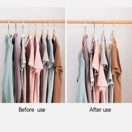 Space-Efficient Plastic Hanger Hooks for Neat and Organized Closets..