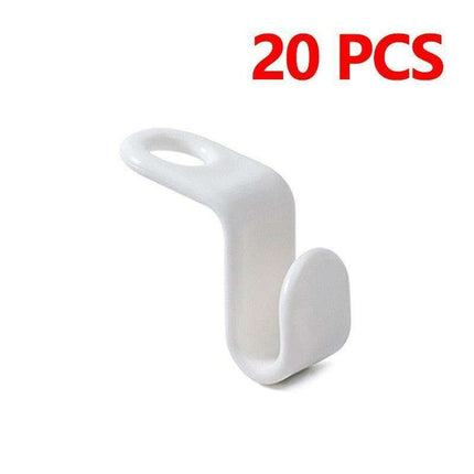 Space-Efficient Plastic Hanger Hooks for Neat and Organized Closets..
