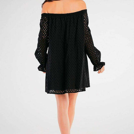 Spanish-Inspired Flared Cotton Daydress with Elastic Details - Très Elite