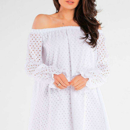 Spanish-Inspired Flared Cotton Daydress with Elastic Details - Très Elite