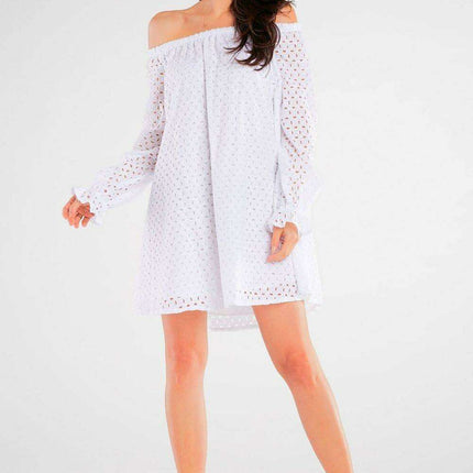 Spanish-Inspired Flared Cotton Daydress with Elastic Details - Très Elite