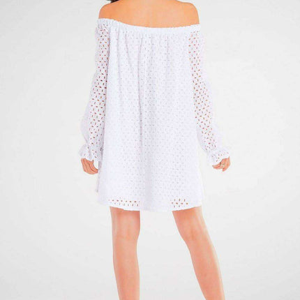 Spanish-Inspired Flared Cotton Daydress with Elastic Details - Très Elite