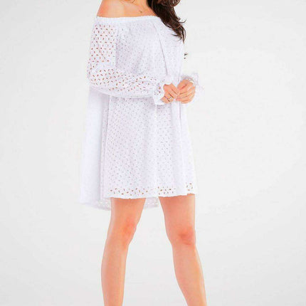 Spanish-Inspired Flared Cotton Daydress with Elastic Details - Très Elite