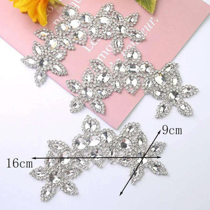 Sparkling Crystal-Studded Rhinestone Waist Appliqué Belt - Très Elite
