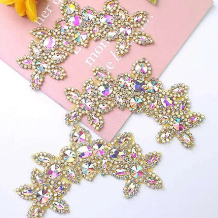 Sparkling Crystal-Studded Rhinestone Waist Appliqué Belt - Très Elite