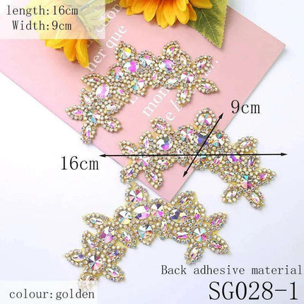 Sparkling Crystal-Studded Rhinestone Waist Appliqué Belt - Très Elite