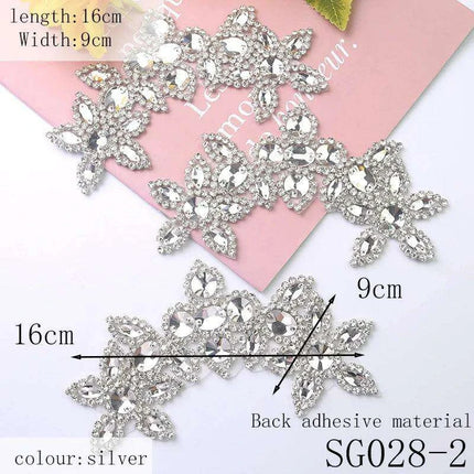 Sparkling Crystal-Studded Rhinestone Waist Appliqué Belt - Très Elite