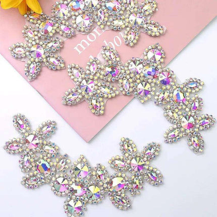 Sparkling Crystal-Studded Rhinestone Waist Appliqué Belt - Très Elite