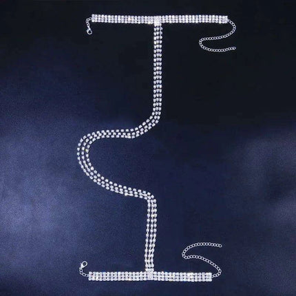 Sparkling Crystal Tassel Arm Chain Bracelet - A Chic Essential for Any Event - Très Elite