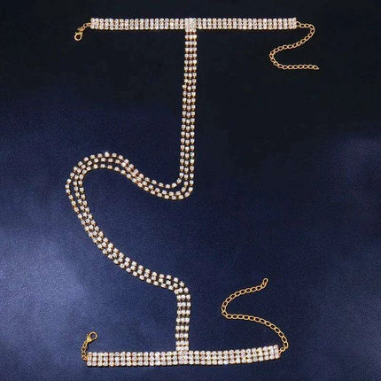 Sparkling Crystal Tassel Arm Chain Bracelet - A Chic Essential for Any Event - Très Elite
