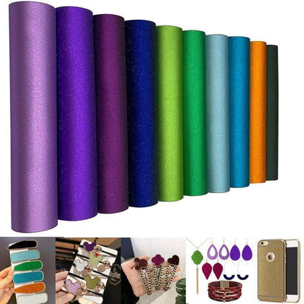 Sparkling Faux Leather Glitter Craft Sheets for Imaginative Creations - Très Elite