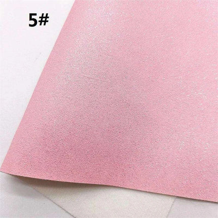 Sparkling Pink Heart & Cloud Faux Leather Crafting Sheet - Ideal for DIY Projects..
