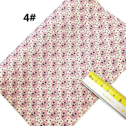 Sparkling Pink Heart & Cloud Faux Leather Crafting Sheet - Ideal for DIY Projects..