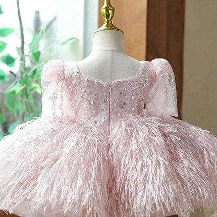 Sparkling Pink Princess Sequin Gown for Girls - Très Elite