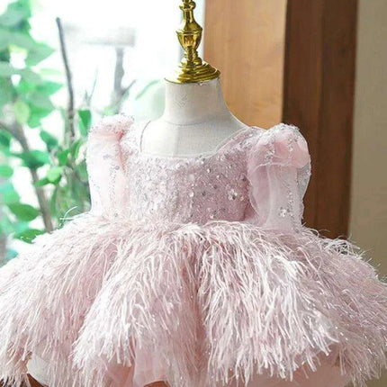 Sparkling Pink Princess Sequin Gown for Girls - Très Elite