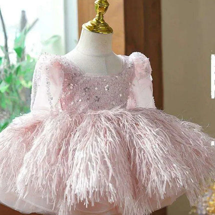 Sparkling Pink Princess Sequin Gown for Girls - Très Elite