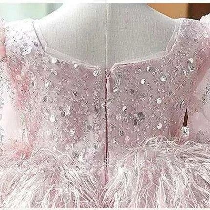 Sparkling Pink Princess Sequin Gown for Girls - Très Elite