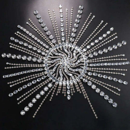 Sparkling Rhinestone Forehead Chain for Exquisite Events - Très Elite