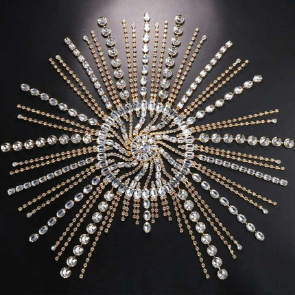 Sparkling Rhinestone Forehead Chain for Exquisite Events - Très Elite
