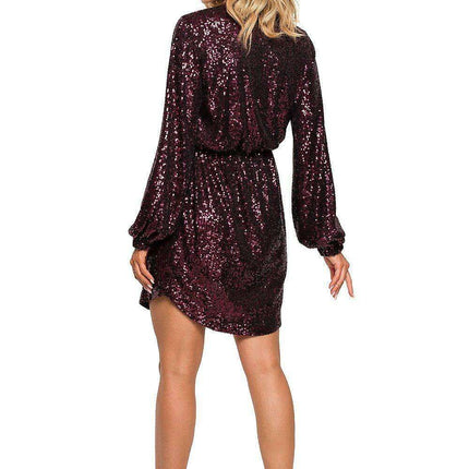 Sparkling Sequin Mini Evening Gown - Très Elite