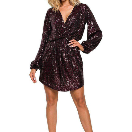 Sparkling Sequin Mini Evening Gown - Très Elite