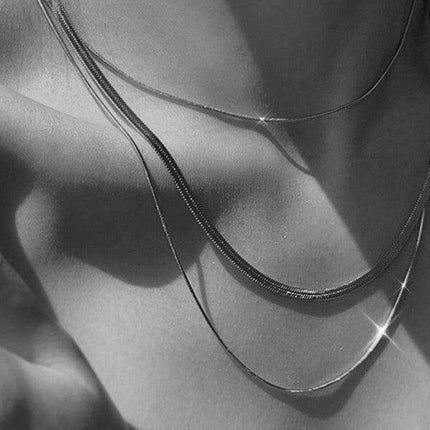 Spice Girl Charm Titanium Steel Double Layer Necklace Set - Effortless Elegance for Elevated Style - Très Elite