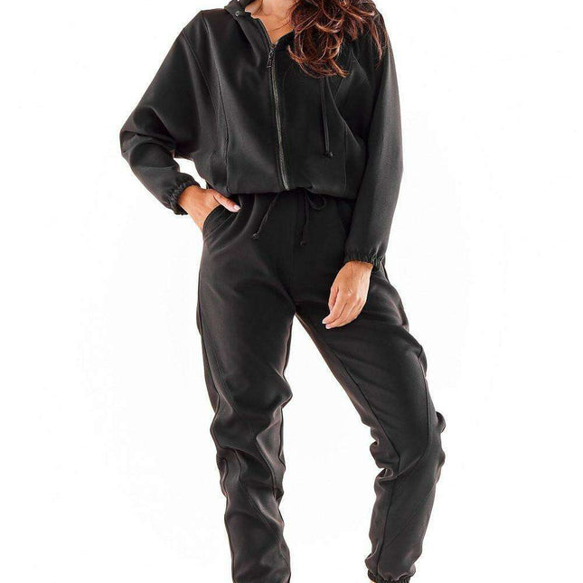 Sporty Chic Elastic Waist Track Pants