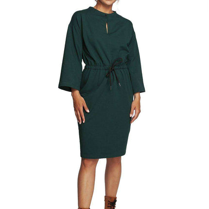 Sporty Chic Knit Midi Dress