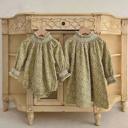 Spring Sister Matching Outfits: Adorable Dresses and Baby Rompers for Girls - Très Elite