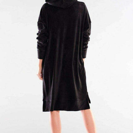 Spring Sporty Chic Velour Logo Tape Dress - Très Elite