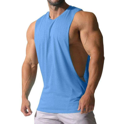 Spring/Summer Men's Casual Sleeveless Muscle Tank Top - Solid Color Sweetheart T-shirt - Très Elite