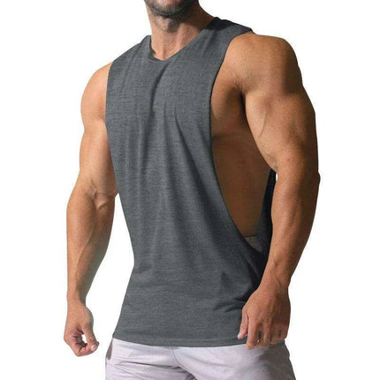 Spring/Summer Men's Casual Sleeveless Muscle Tank Top - Solid Color Sweetheart T-shirt - Très Elite